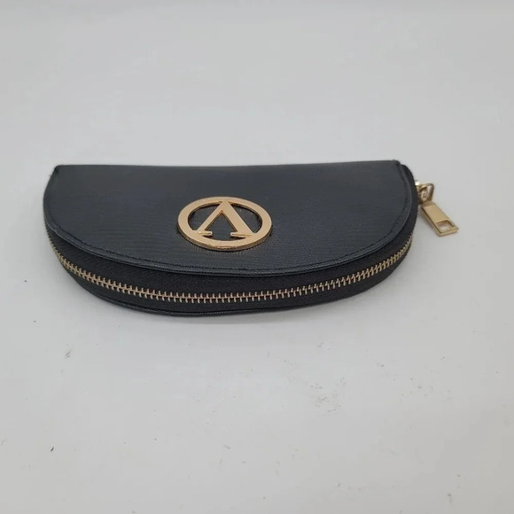 Joan Vass New York Black Lizard Embossed Wallet Gold - Picture 2 of 9